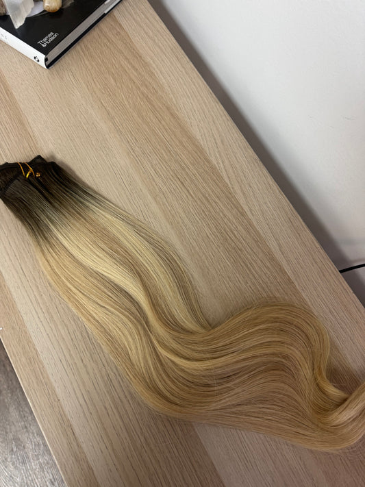 22” CLIP IN ROOTED BLONDIE